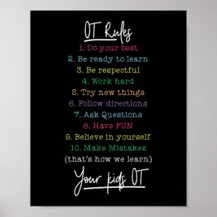 OT-Regeln   Arbeitstherapeut Poster
