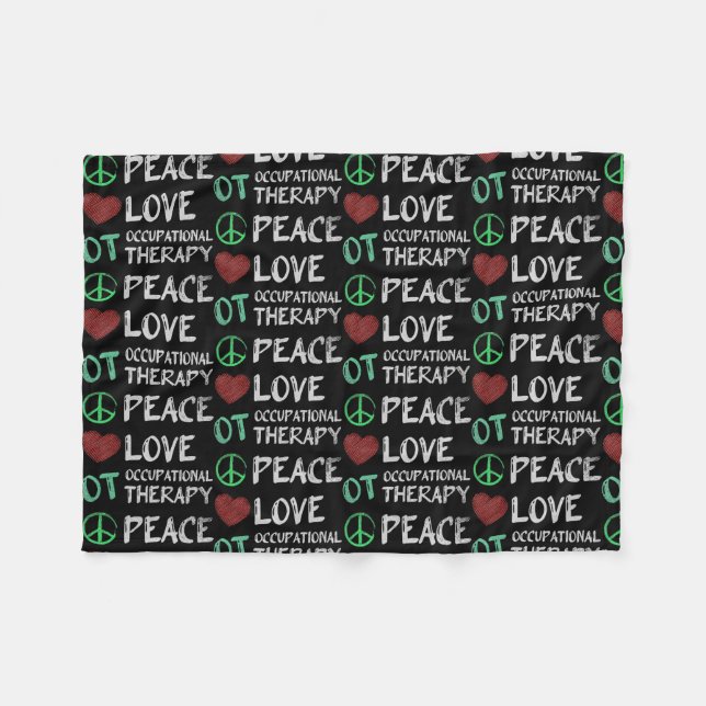 OTA Peace Liebe Fleecedecke (Vorderseite (Horizontal))