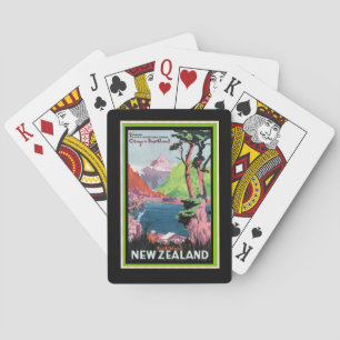 Otago New Zealand Vintage Travel Poster Paddeln Spielkarten