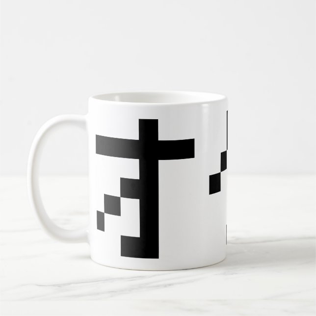 OTAKU 8 Bit Pixel Japanisch Katakana Tasse (Links)