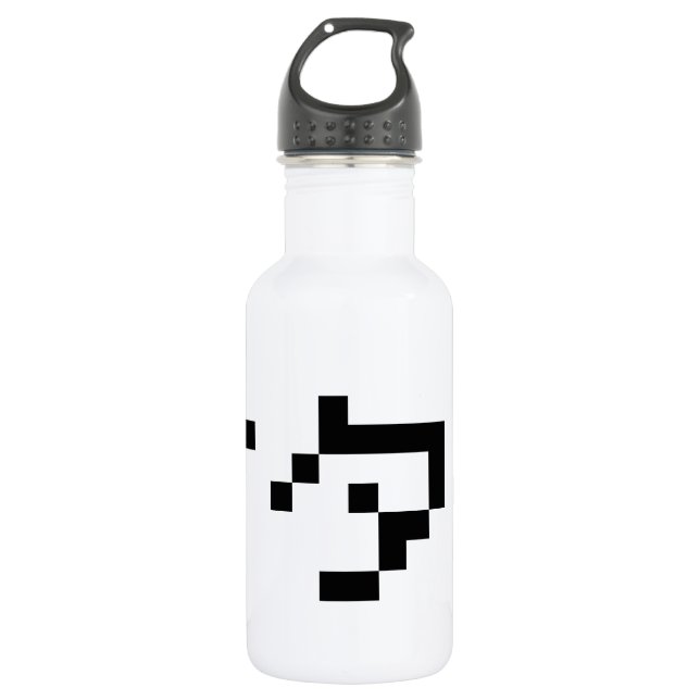 OTAKU 8 Bit Pixel Japanisch Katakana Trinkflasche (Vorderseite)