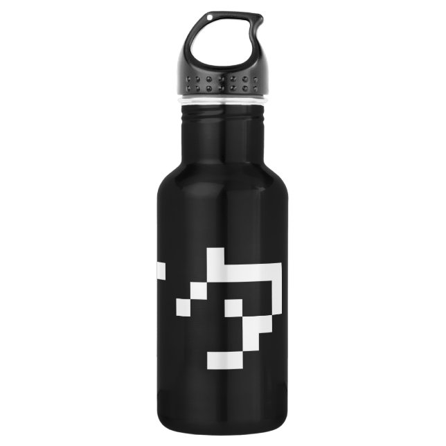 OTAKU 8 Bit Pixel Japanisch Katakana Trinkflasche (Vorderseite)