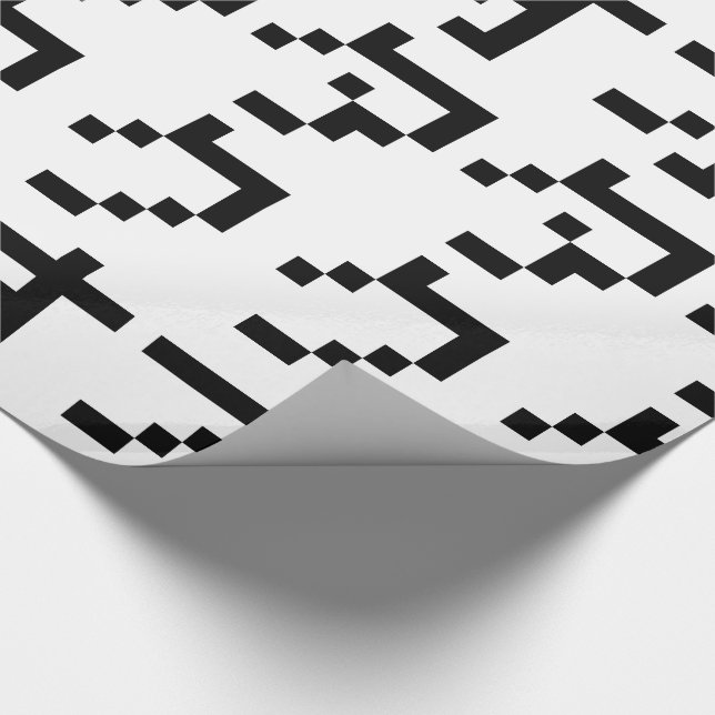 OTAKU 8 Bit-Pixel-japanische Katakana-Vertikale Geschenkpapier (Ecke)