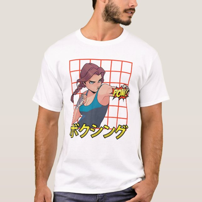 Otaku - Anime Boxing Girl - Manga Japanisches Ästh T-Shirt (Vorderseite)