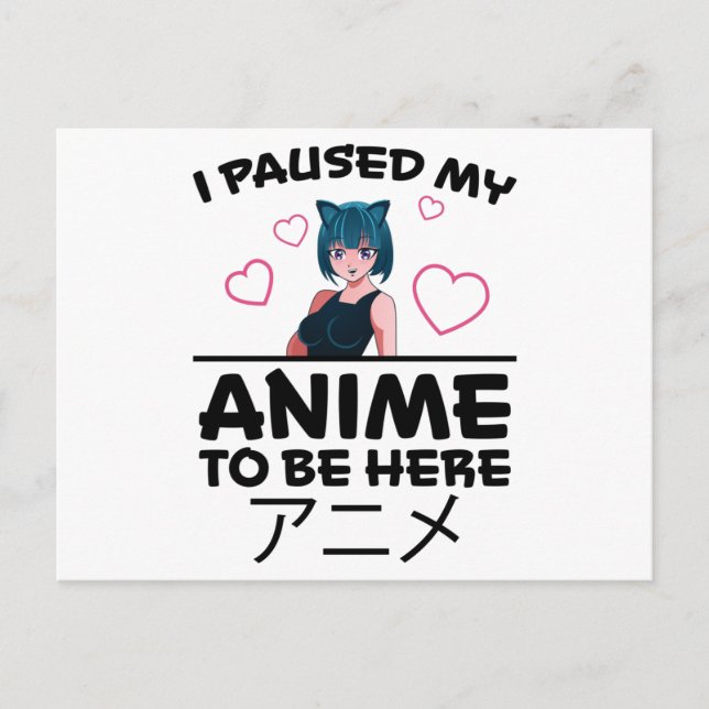 Otaku Anime Girl Manga Cosplay Ramen Japanisches G Postkarte (Vorderseite)