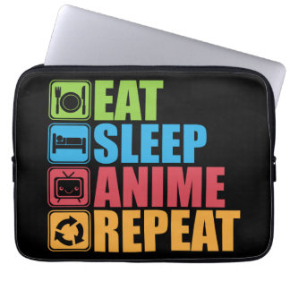 Otaku - essen, schlafen, Anime, Repeat - Manga, Fu Laptopschutzhülle