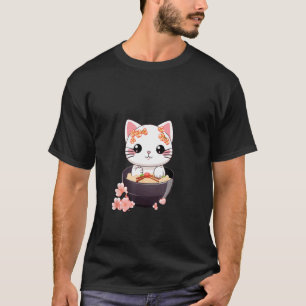 Otaku-Katze isst japanische Ramen-Nudeln 10 T-Shirt