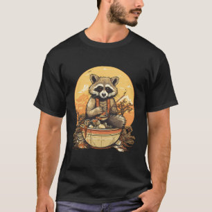 Otaku Kawaii Anime Raccoon essen japanische Food R T-Shirt