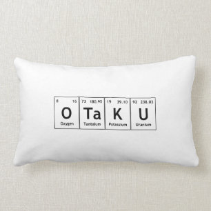 OTaKU Periodensystem-Element-Wort-Chemie-Atome Lendenkissen