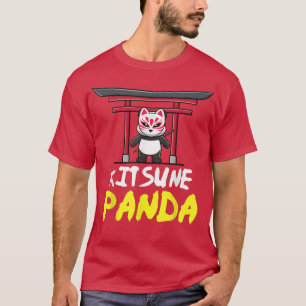 Otakus Panda mit einer Kitsune Maske Traditionelle T-Shirt