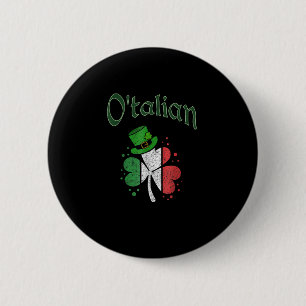 O'talian Irish St. Patrick's Day Kleeblatt Italien Button