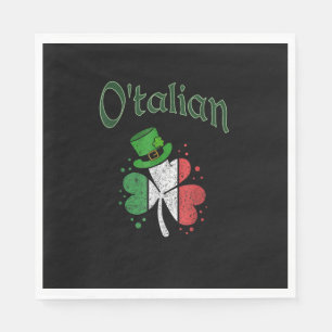 O'talian Irish St. Patrick's Day Kleeblatt Italien Serviette
