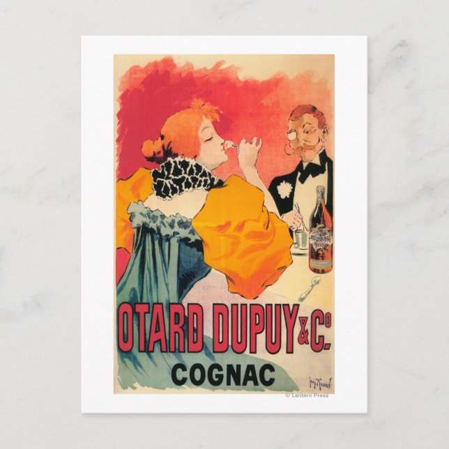Otard-Dupuy & CO. Cognac-Werbeplakat Postkarte (Vorderseite)