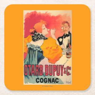 Otard-Dupuy & CO. Cognac Werbeplakat Rechteckiger Pappuntersetzer