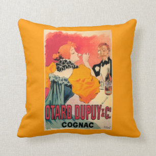 Otard-Dupuy u. Co.-Kognak-förderndes Plakat Kissen
