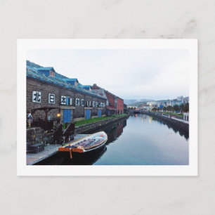 Otaru Canal, Hokkaido, Japan Art Print Postkarte