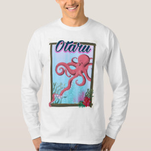 Otaru Japan Tintenfisch Reiseplakat T-Shirt