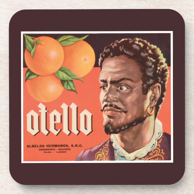 Otello Orange Label Getränkeuntersetzer (Vorderseite)