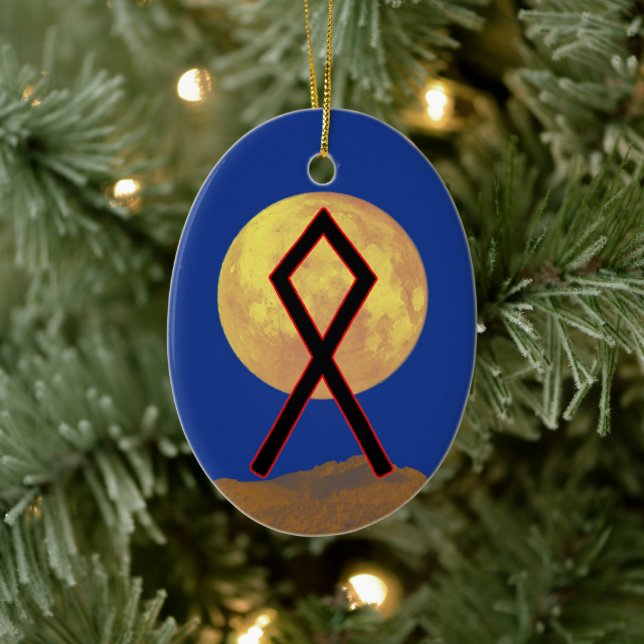 Othala Viking Rune Weihnachten Ornament - Zuhause! (Baum)