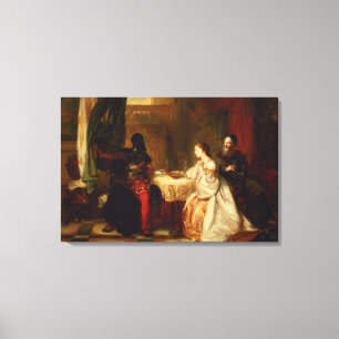 Othello, das seine Abenteuer auf Desdemona sich Leinwanddruck