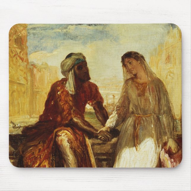 Othello und Desdemona in Venedig, 1850 Mousepad (Vorne)