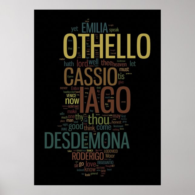 Othello Word Mosaic Poster (Vorne)