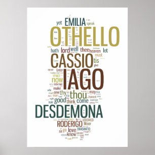 Othello Wort-Mosaik Poster