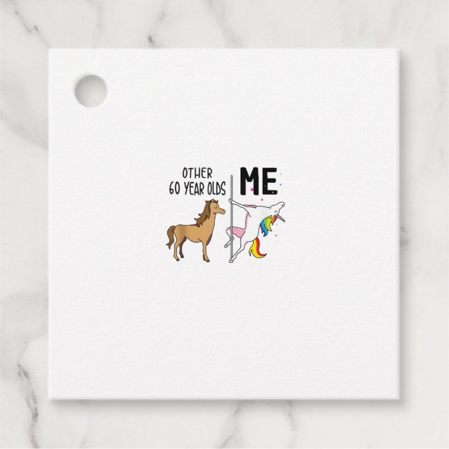 Other Unicorn 60 Year Olds Birthday And Me Gift Fo Geschenkanhänger (Vorderseite)