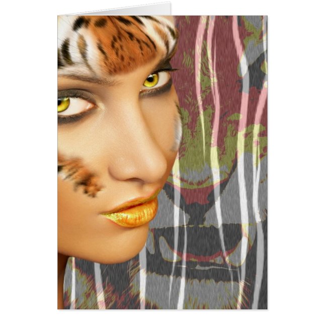 Otherkin Tiger Female Therian art, stunning makeup (Vorne)