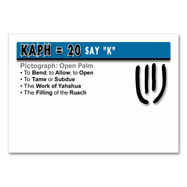 Otiot Flash Cards: 11 von 22 Tischnummer (Rückseite)