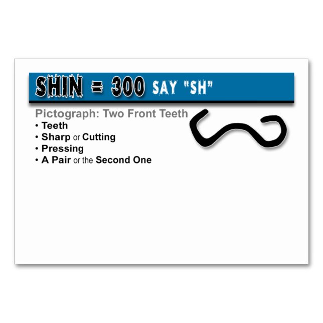 Otiot Flash Cards: 21 von 22 Tischnummer (Rückseite)