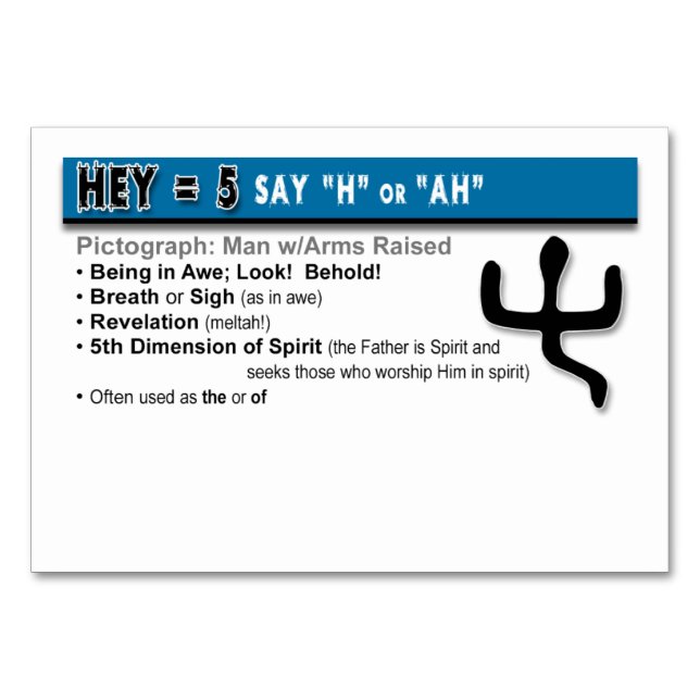 Otiot Flash Cards: 5 von 22 Tischnummer (Rückseite)