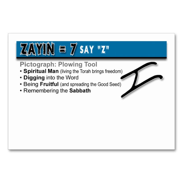 Otiot Flash Cards: 7 von 22 Tischnummer (Rückseite)