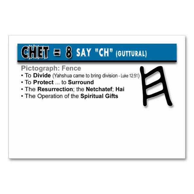 Otiot Flash Cards: 8 von 22 Tischnummer (Rückseite)