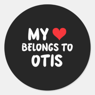 Otis - Mein Herz gehört zu Otis - Liebe Runder Aufkleber