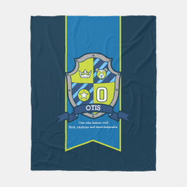 Otis oder Buchstabe O Name bedeutet blaugrüne Deck Fleecedecke