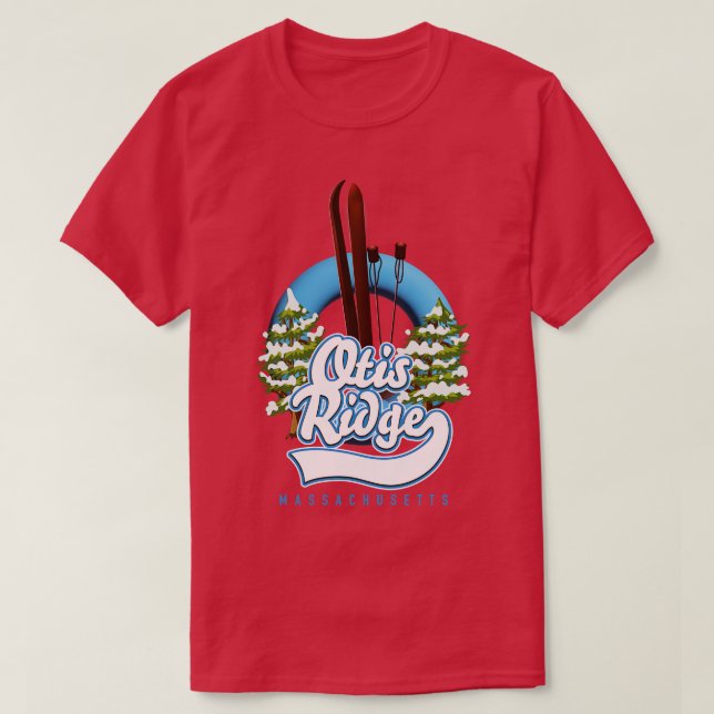 Otis Ridge Massachusetts Ski T-Shirt (Design vorne)
