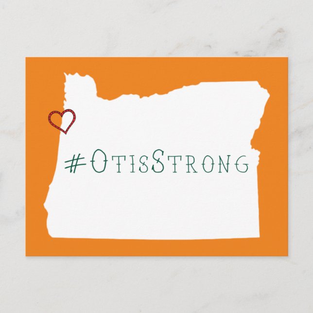 Otis Strong Rope Heart White Postkarte (Vorderseite)