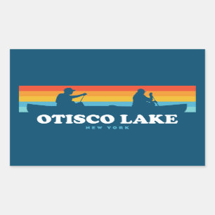 Otisco Lake New York Canoe Rechteckiger Aufkleber