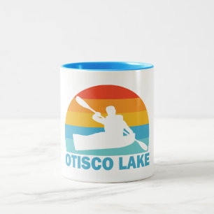 Otisco Lake New York Kayak Zweifarbige Tasse