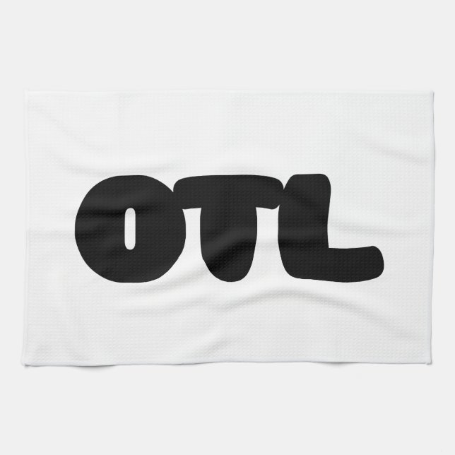 OTL Emoticon ~ Koreanischer Slang Geschirrtuch (Horizontal)