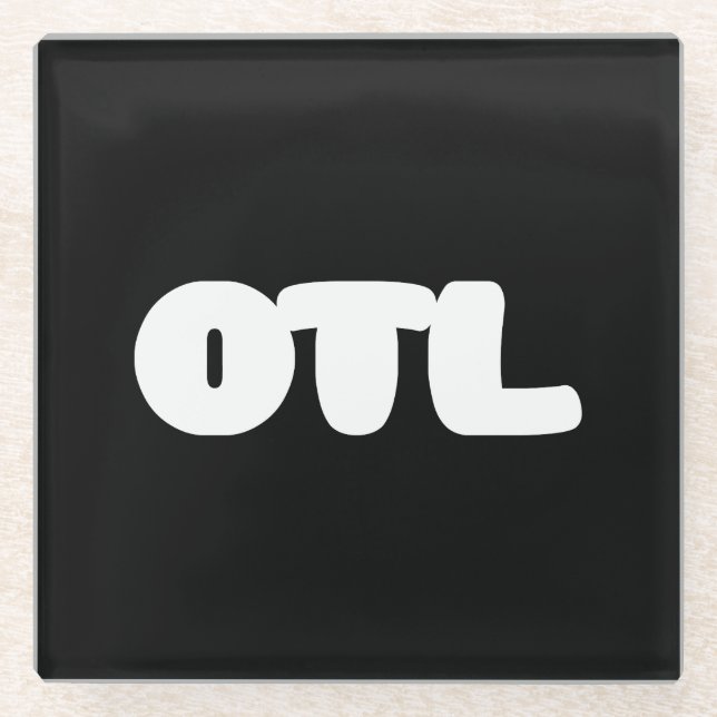 OTL Emoticon ~ Koreanischer Slang Glasuntersetzer (Vorderseite)