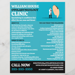 Otolaryngologin Otolaryngology Clinic Flyer