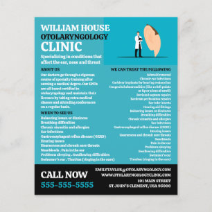 Otolaryngologin Otolaryngology Clinic Flyer