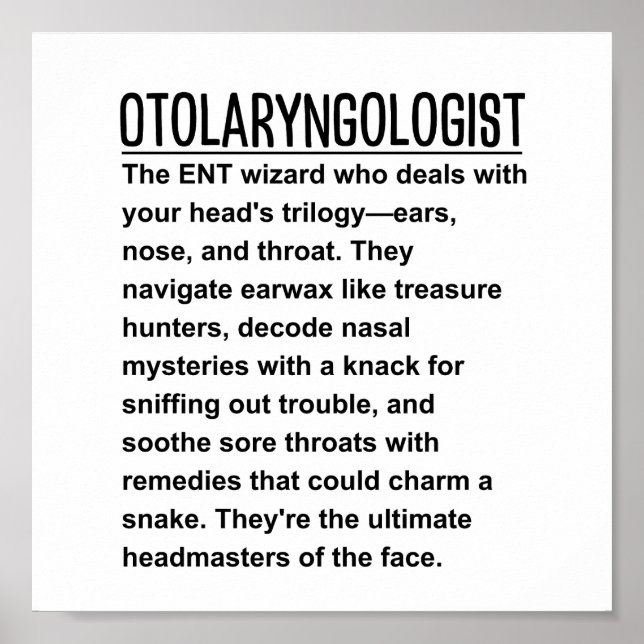 Otolaryngologin Poster (Vorne)