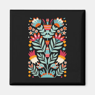 Otomi-Blume-Muster mexikanische Blumenart Magnet