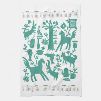 Otomi Geschirrtuch mit 2014 Japaner-Kalender 2