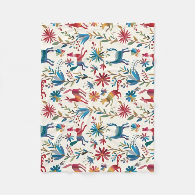 Otomi-Inspiriertes Design Fleecedecke (Vorderseite)