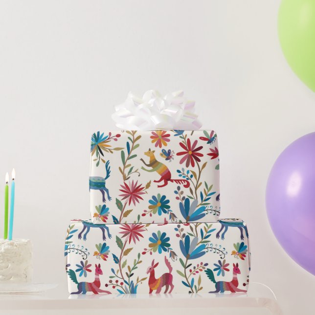 Otomi-Inspiriertes Design Geschenkpapier (Partygeschenke)