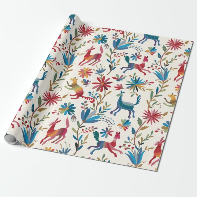 Otomi-Inspiriertes Design Geschenkpapier (Ungerollt)